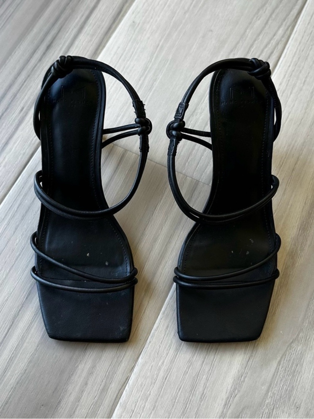 Marc Fisher Strappy Square-Toe Sandals